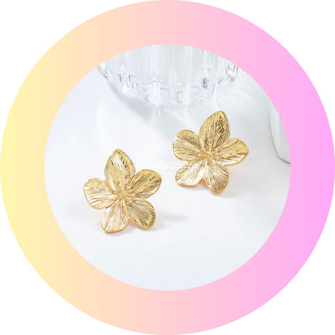 Boucles d'oreilles Fleur Or
