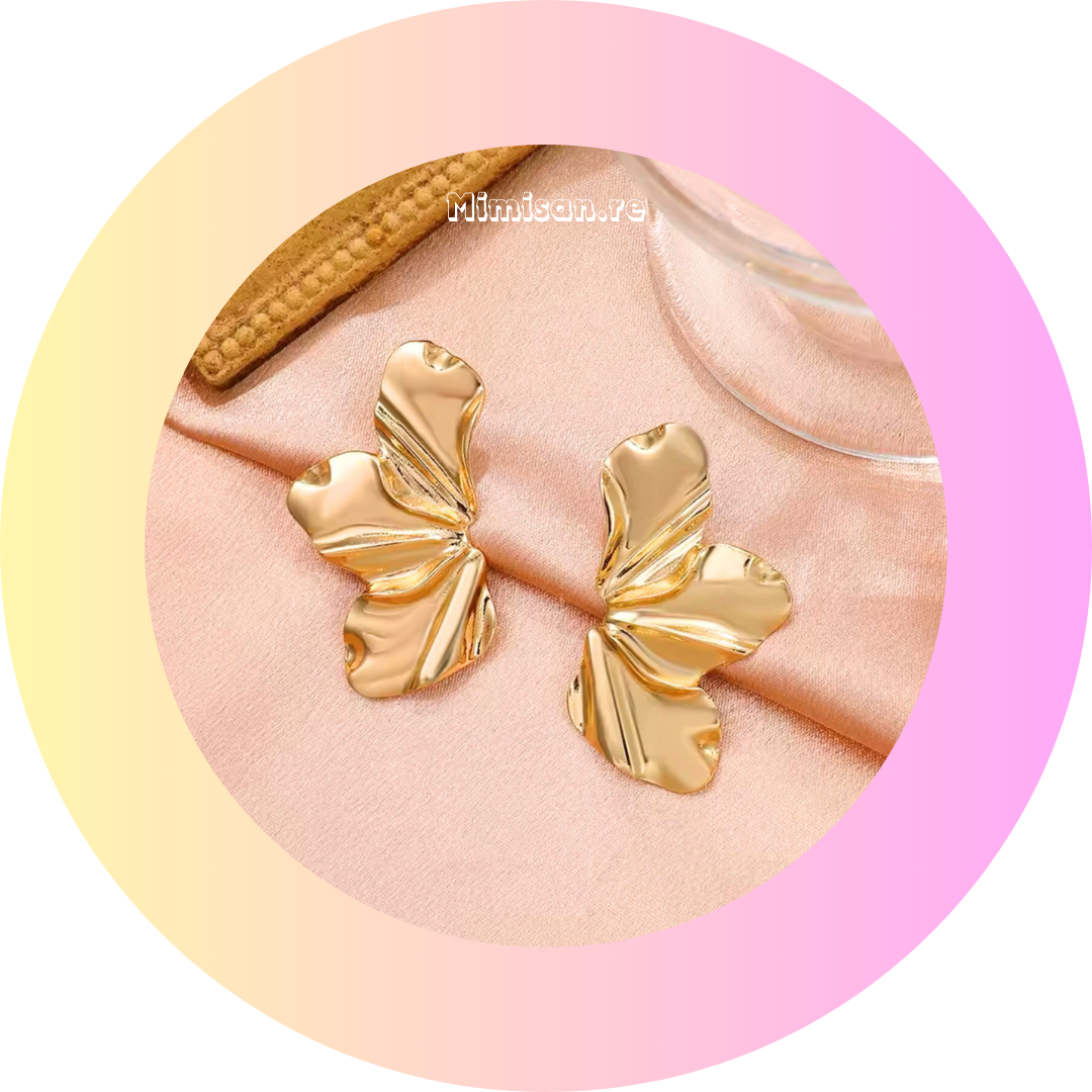 Boucles d'oreilles Demi-Fleur Or