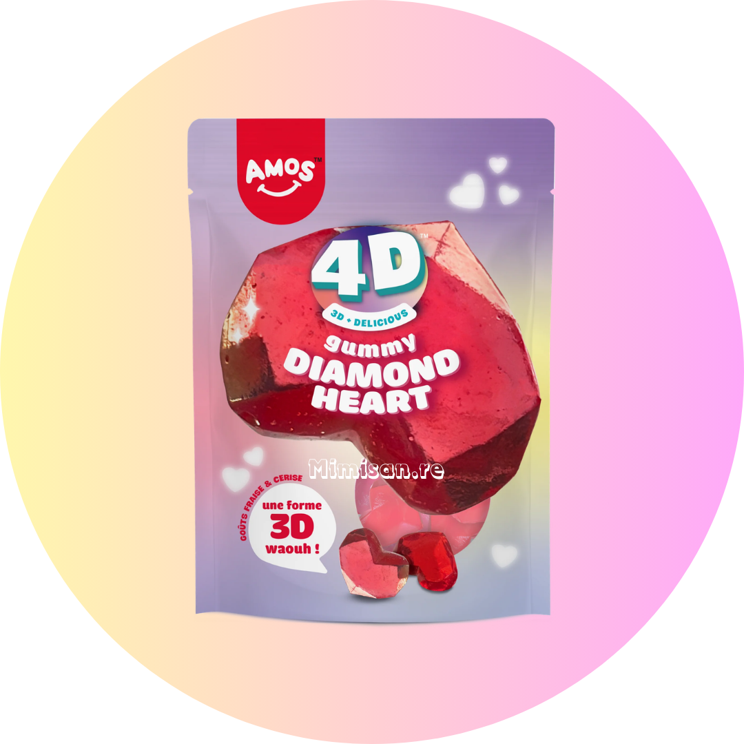 Amos 4D Gummy Diamond Heart