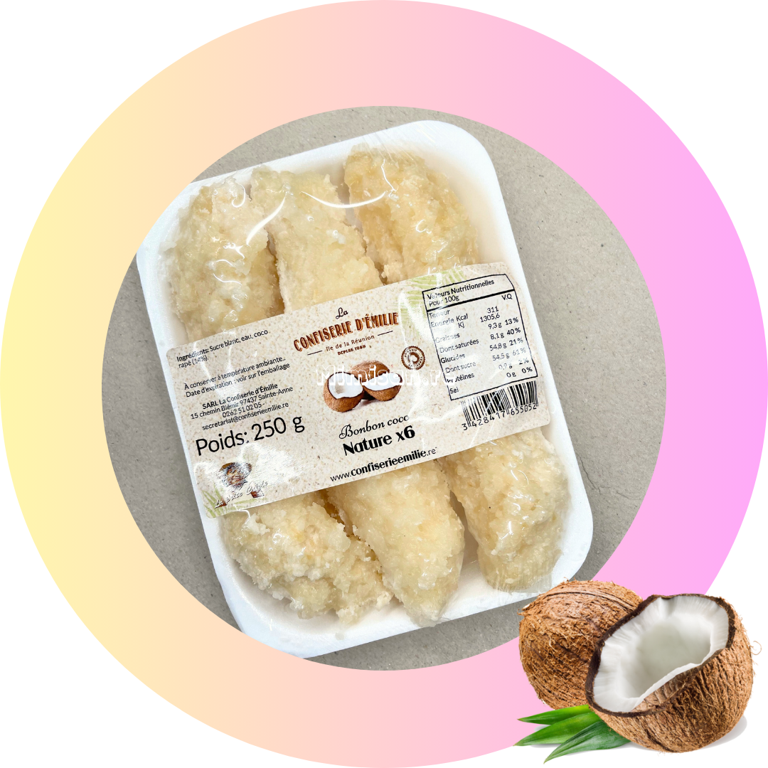 Bonbons Coco Nature - Confiserie Emilie