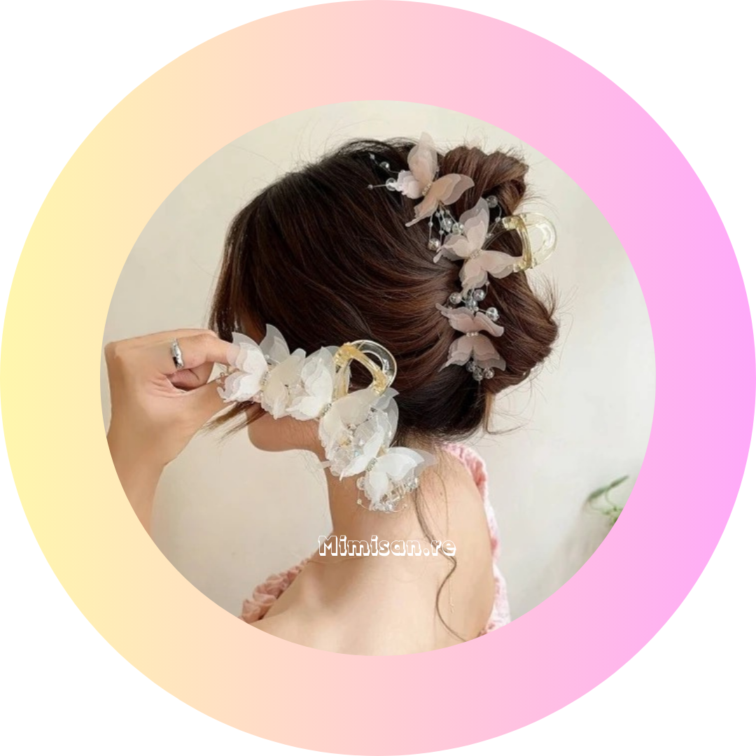 Pince Cheveux Papillon Rose