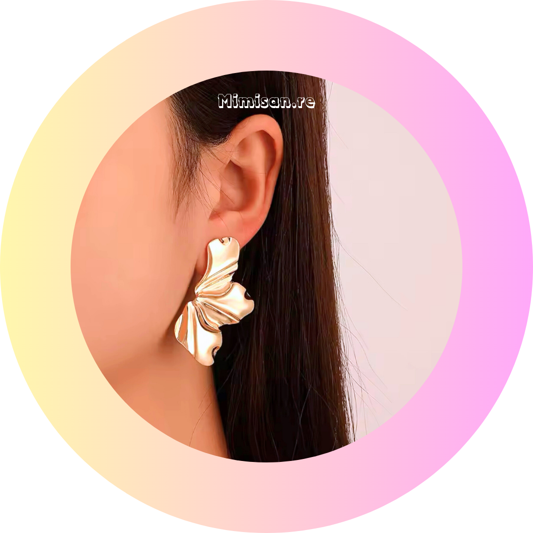 Boucles d'oreilles Demi-Fleur Or