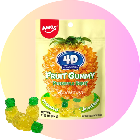 Amos 4D Fruit Gummy Ananas 65g