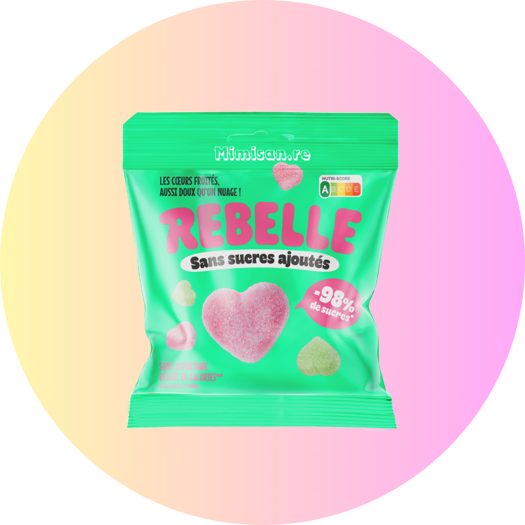 Coeurs Fluffy sans Sucre - Rebelle 50g